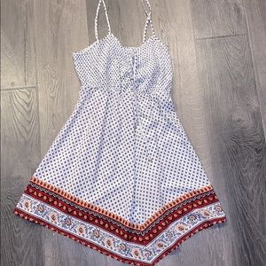 Spaghetti strap western style dress